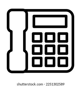 Telephone Vector Line Icon Design