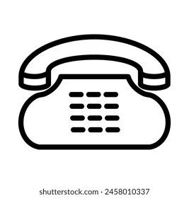 Telephone Vector Line Icon Design