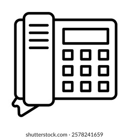 Telephone Vector Line Icon Design