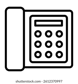 Telephone Vector Line Icon Design