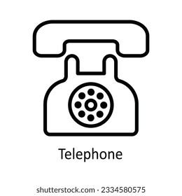 Telefonische Vektorgrafik-Umriss-Design-Illustration. Küche und Home-Symbol auf weißem Hintergrund EPS10-Datei