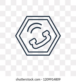 Telephone vector outline icon isolated on transparent background, high quality linear Telephone transparency concept can be used web and mobile