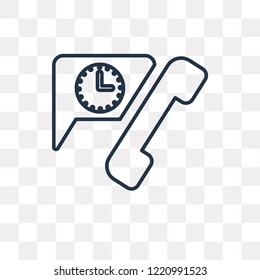 Telephone vector outline icon isolated on transparent background, high quality linear Telephone transparency concept can be used web and mobile