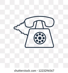 Telephone vector outline icon isolated on transparent background, high quality linear Telephone transparency concept can be used web and mobile