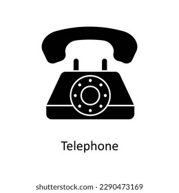 Telephone  Vector    Solid Icons. Simple stock illustration stock