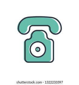 Telephone vector symbol icon
