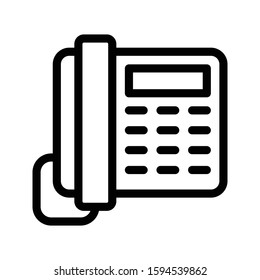 telephone vector thin line icon 