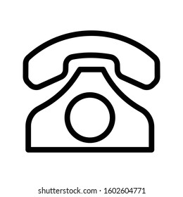 telephone vector thin line icon 