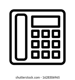 telephone vector thin line icon 