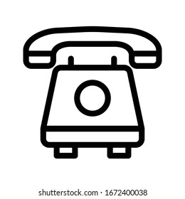 telephone vector thin line icon 