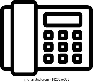 telephone vector thin line icon 