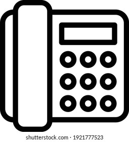 telephone vector thin line icon