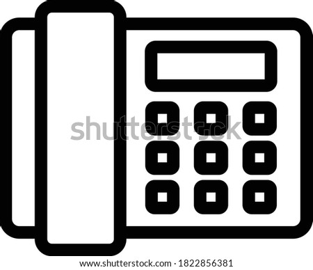 telephone vector thin line icon 