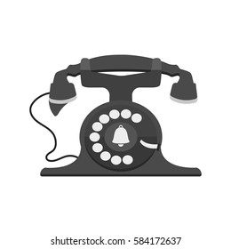 Telephone vintage vector icon.