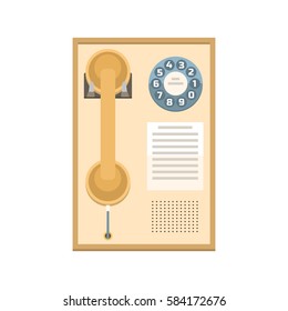 Telephone vintage vector icon.