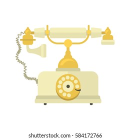 Telephone vintage vector icon.