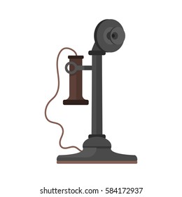 Telephone vintage vector icon.