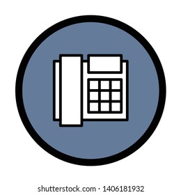 telephone wall, black and white icon