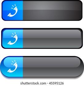  Telephone  web buttons. Vector illustration.