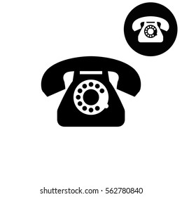 telephone  - white vector icon