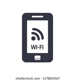 Telephone and Wi fi  vector icon 