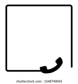 Telephone wire frame border vector