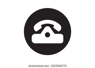 telephone-call icon black and white vector