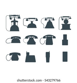 Telephones vector icons