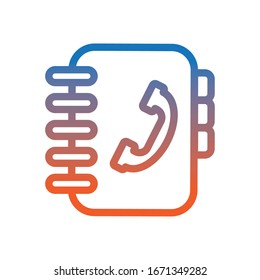 telephonic agend book isolated icon vector illustration design