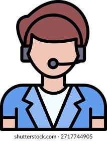 Telephonist New Creative Icon Design Vector