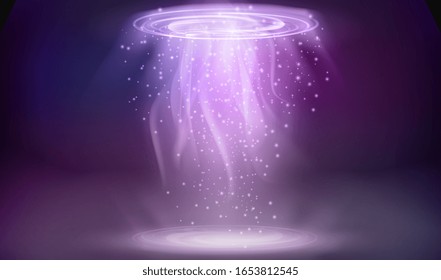 Teleport light effects vector illustration