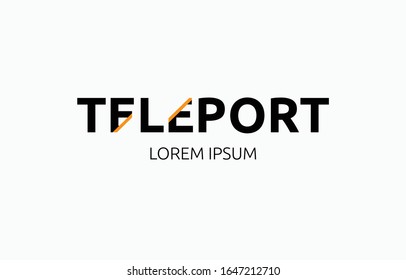 Teleport logo.  Teleport through two letters E