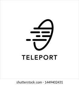 teleport simple logo stock design