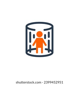 Teleportation Device with Superhero Features Vector Icon Illustration