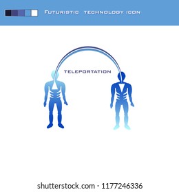 Teleportation icon. Computer game. Virtual reality.

