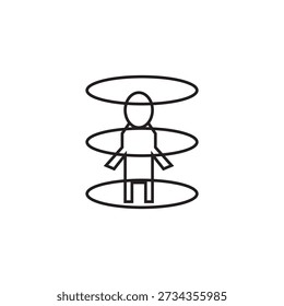 teleportation icon illustration element design