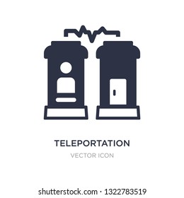 teleportation icon on white background. Simple element illustration from Future technology concept. teleportation sign icon symbol design.