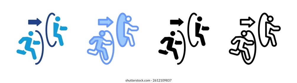 Teleportation icon set multiple style collection