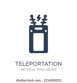 Teleportation icon. Trendy flat vector Teleportation icon on white background from Artificial Intelligence, Future Technology collection, vector illustration can be use for web and mobile, eps10