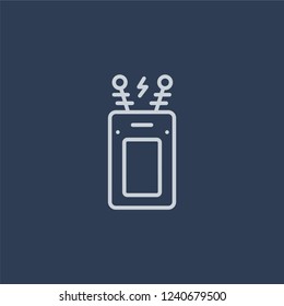 Teleportation icon. Trendy flat vector line Teleportation icon on dark blue background from Artificial Intelligence, Future Technology collection. 