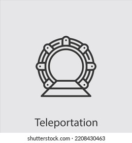 teleportation icon vector icon.Editable stroke.linear style sign for use web design and mobile apps,logo.Symbol illustration.Pixel vector graphics - Vector