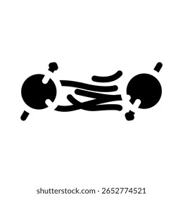 vetor de ícone de glifo de computador quântico teletransporte. sinal de computador quântico teletransporte. ilustração de símbolo isolado