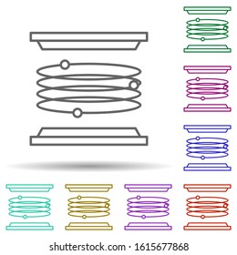 Teleporter, technology in multi color style icon. Simple thin line, outline vector of future world icons for ui and ux, website or mobile application