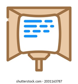 teleprompter electronic equipment color icon vector. teleprompter electronic equipment sign. isolated symbol illustration