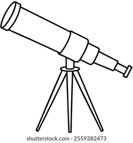 telescope (1) of a vector silhouette