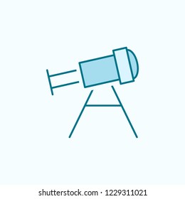 telescope 2 colored line icon. Simple colored element illustration. telescope outline symbol design from Scientifics study set