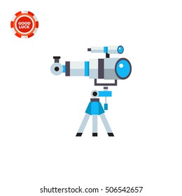 Telescope as Astronomy Concept Icon