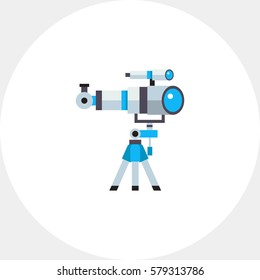 Telescope as Astronomy Concept Icon