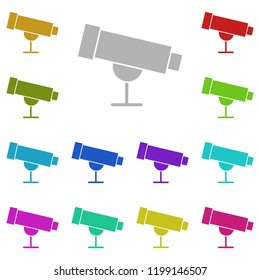 Telescope, Astronomy icon in multi color style. Simple glyph vector of education set for UI and UX, website or mobile application