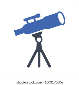 Teleskop, Astronomie-Symbol, Vektorgrafik